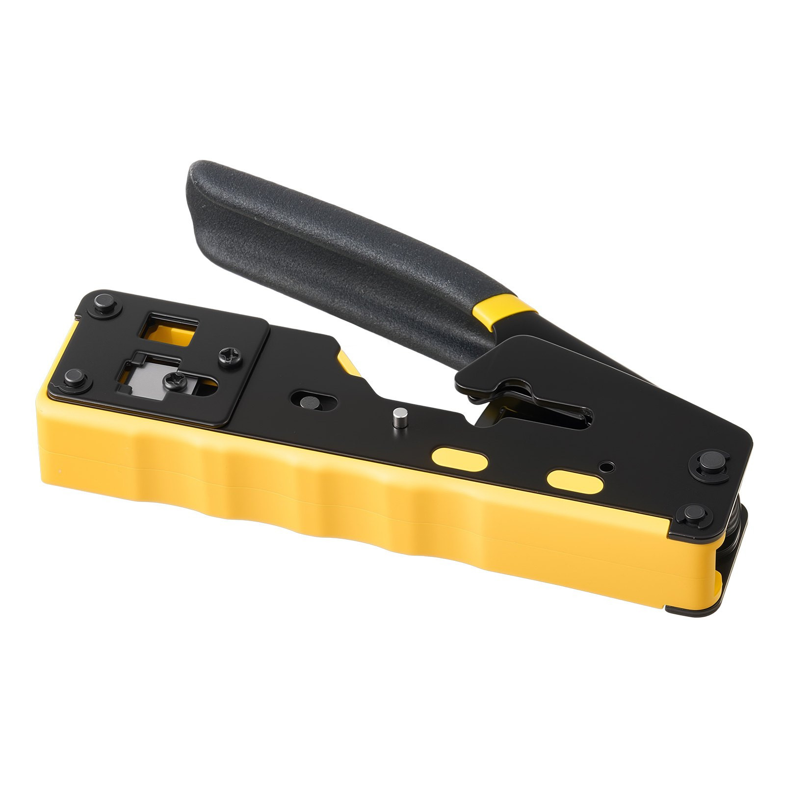 RJ45 RJ11 RJ12 Crimping Tool Kit Ethernet Crimper w/ Tester Plugs