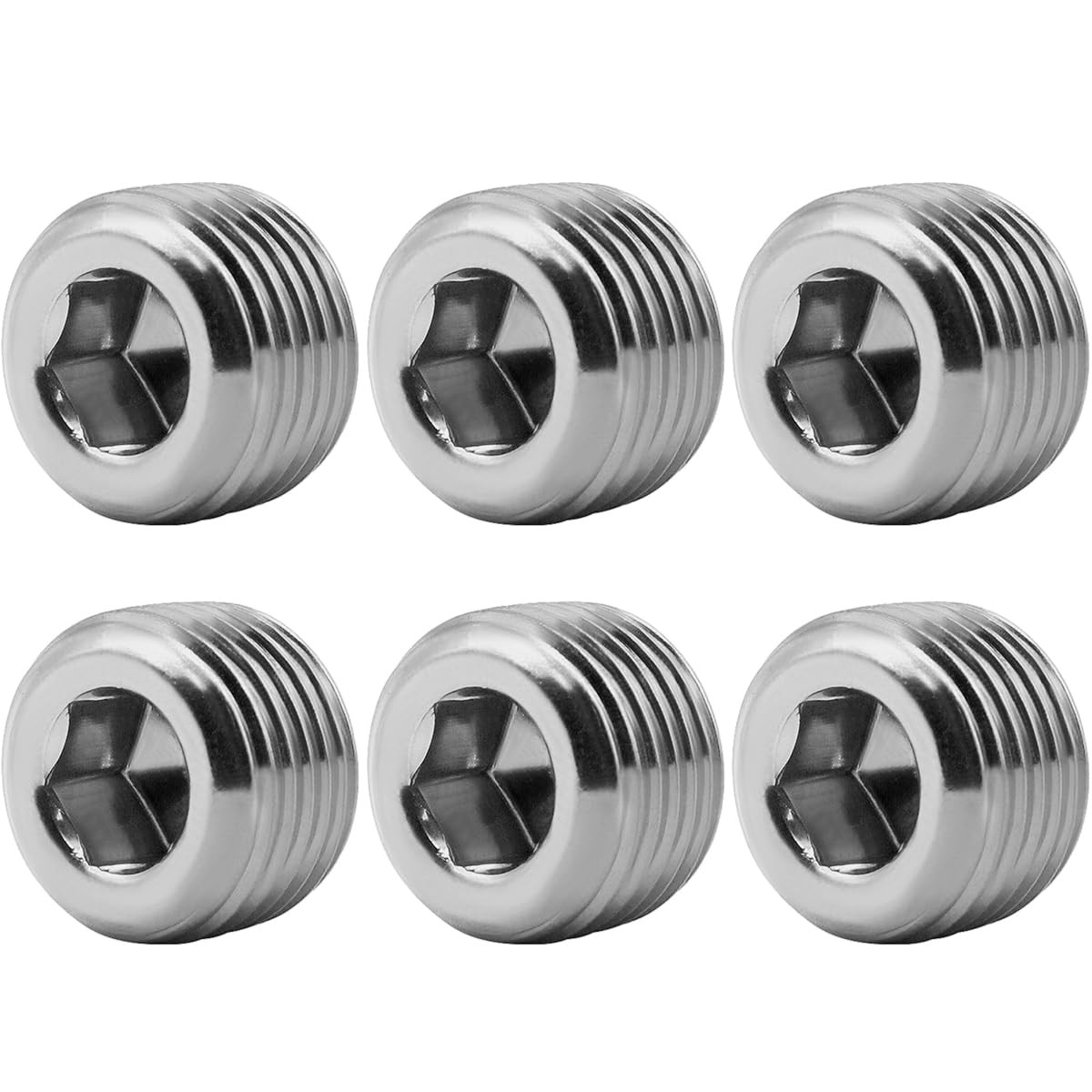 JoyTube 1/8″ NPT Pipe Plug Male Thread Stainless Steel Fitting 1/8 Inch