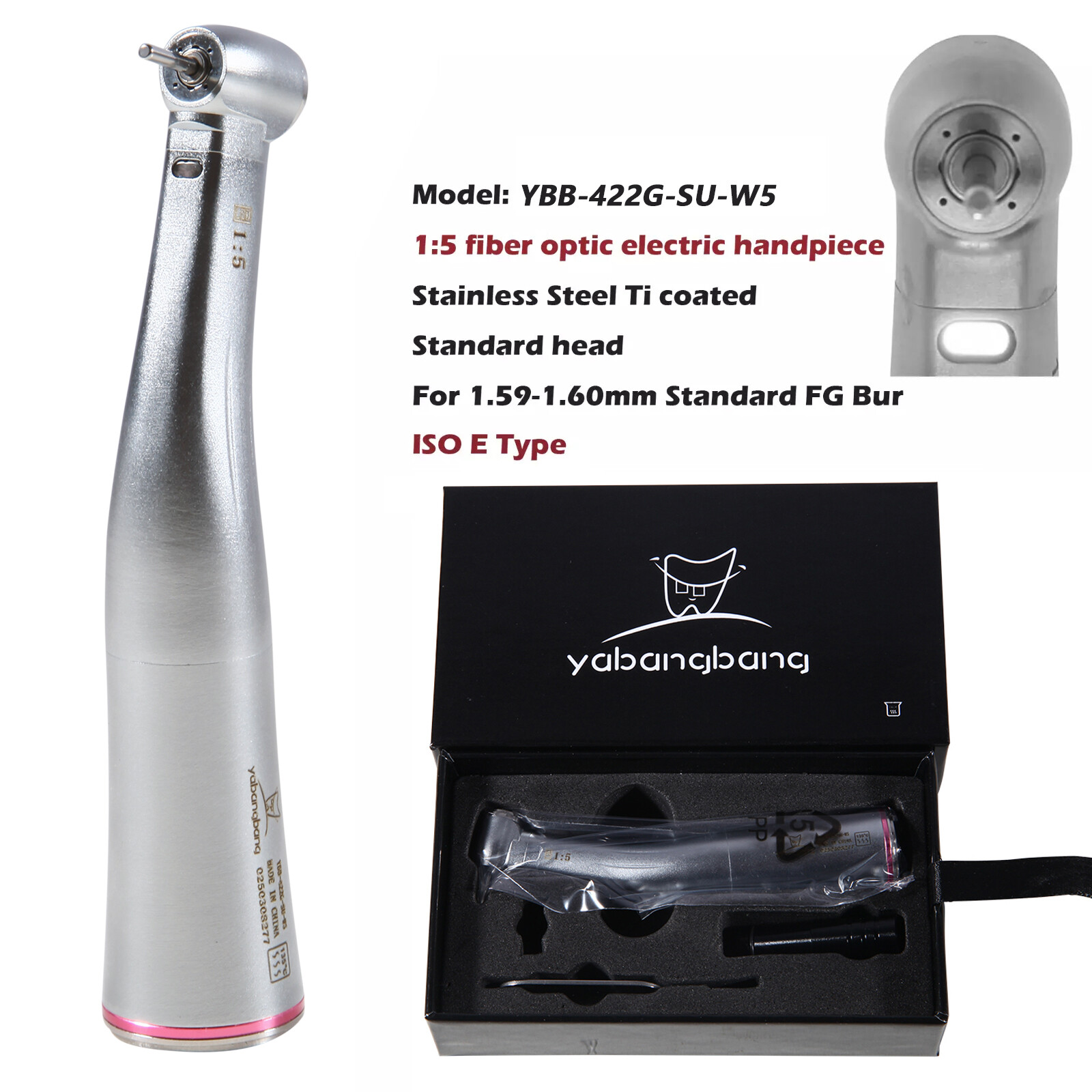 NSK Style Classic CA 1:5L 1:5 L Fiber Optic Contra Angle Electric Handpiece