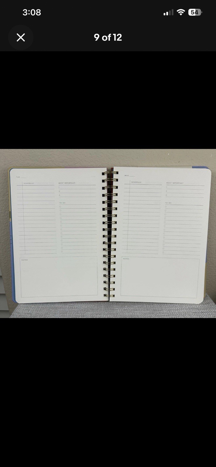 Papier Productivity Planner Spiral Bound Undated Hardcover 7″x10″ 12 Weeks 1unit