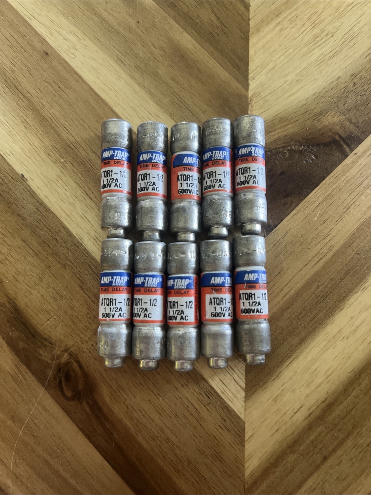 Packof 10- Mersen ATQR1-1/2 ATQR-1-1/2 1.5A 600V TIME DELAY Fuse ATQR 1-1/2