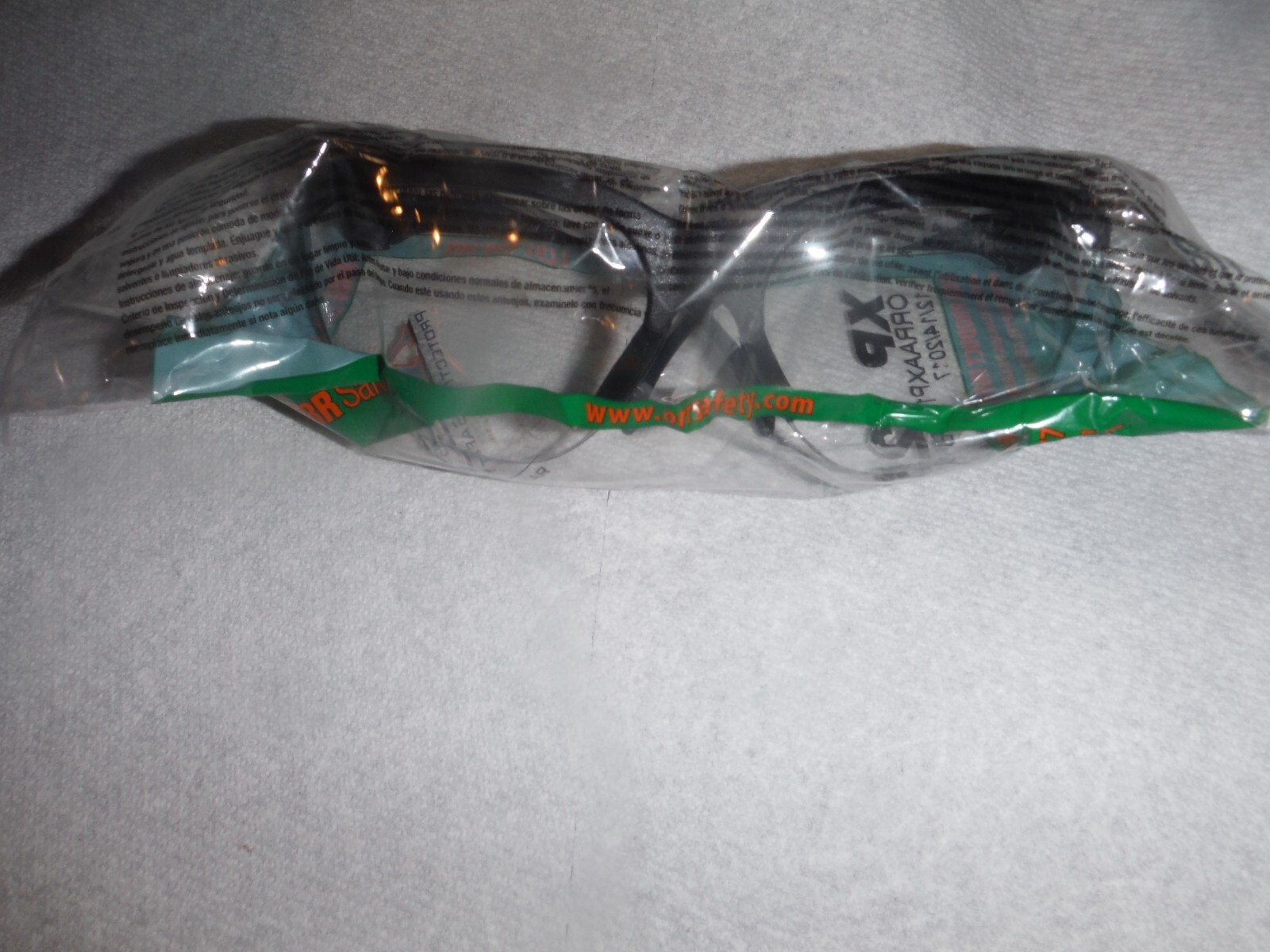 1 Pair ORR PROTECTIVE SAFETY EYE WEAR ANSI Z87- XP125 blk frame/Clear SEALED 