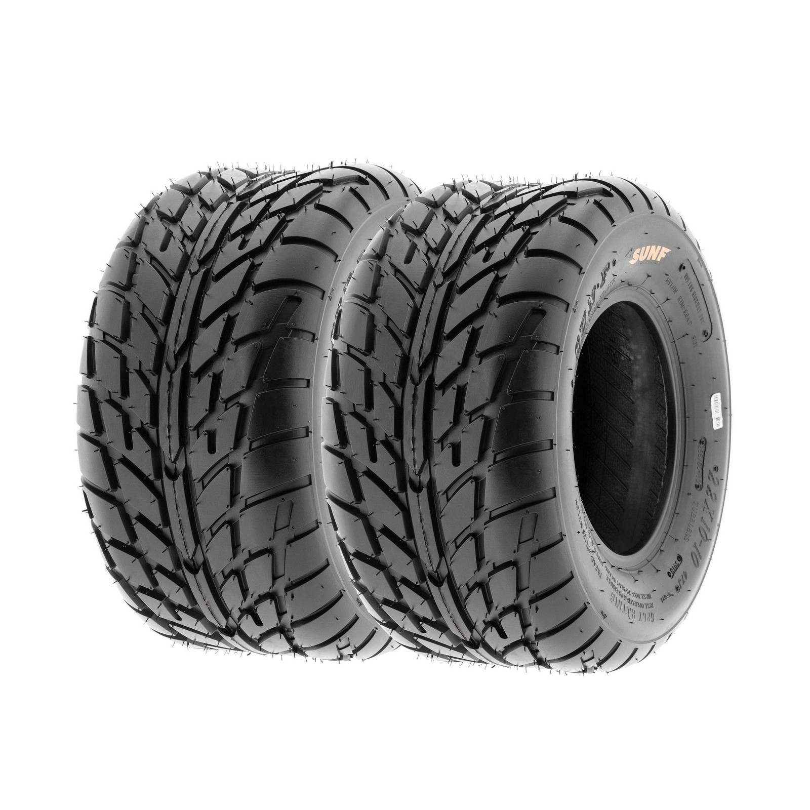 Set of 2 SunF A021 Lawn Tractor Tires 18×9.5-8, 6 ply, Tubeless