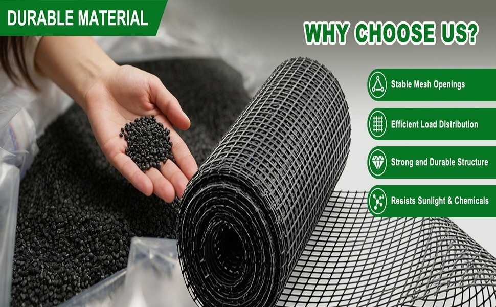 Geogrid for Retaining Wall, Bi-Directional Universal Stabilization Grid Fence US