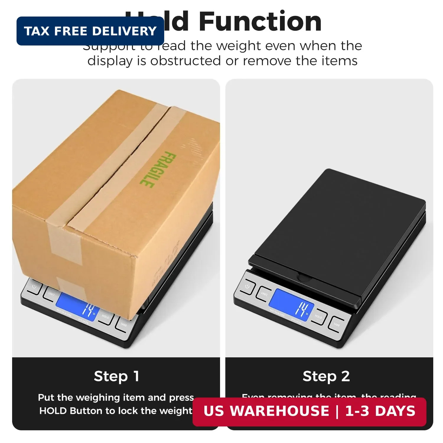TIPRE Shipping Scale,High Accuracy 0.1oz,Digital Postal Scale,Mail Scale Featuri