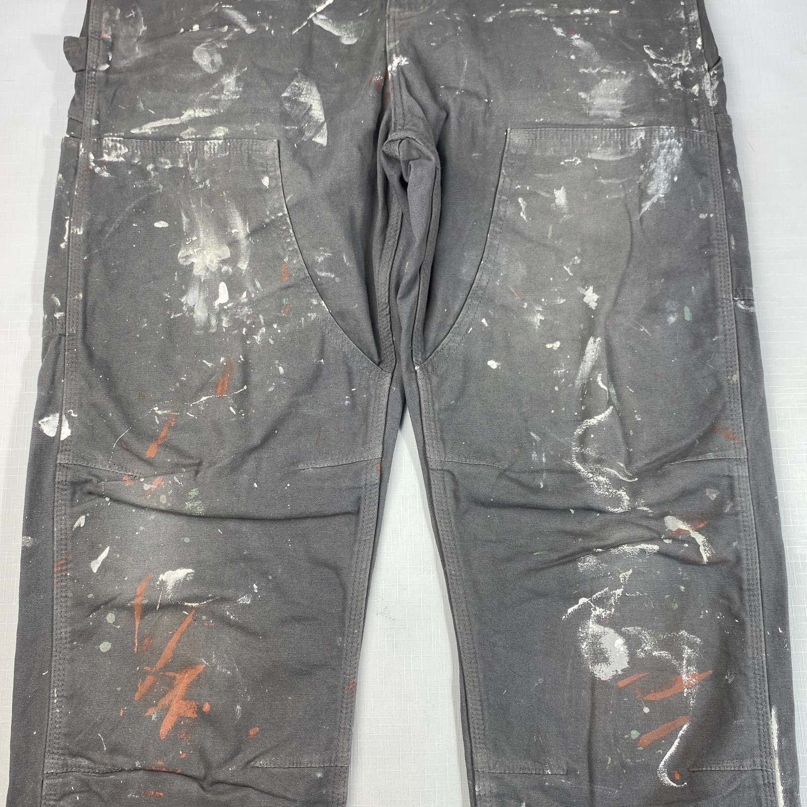 Carhartt Rugged Flex Relaxed Fit Canvas Bib Overall DISTRESSED! 102987 32×34