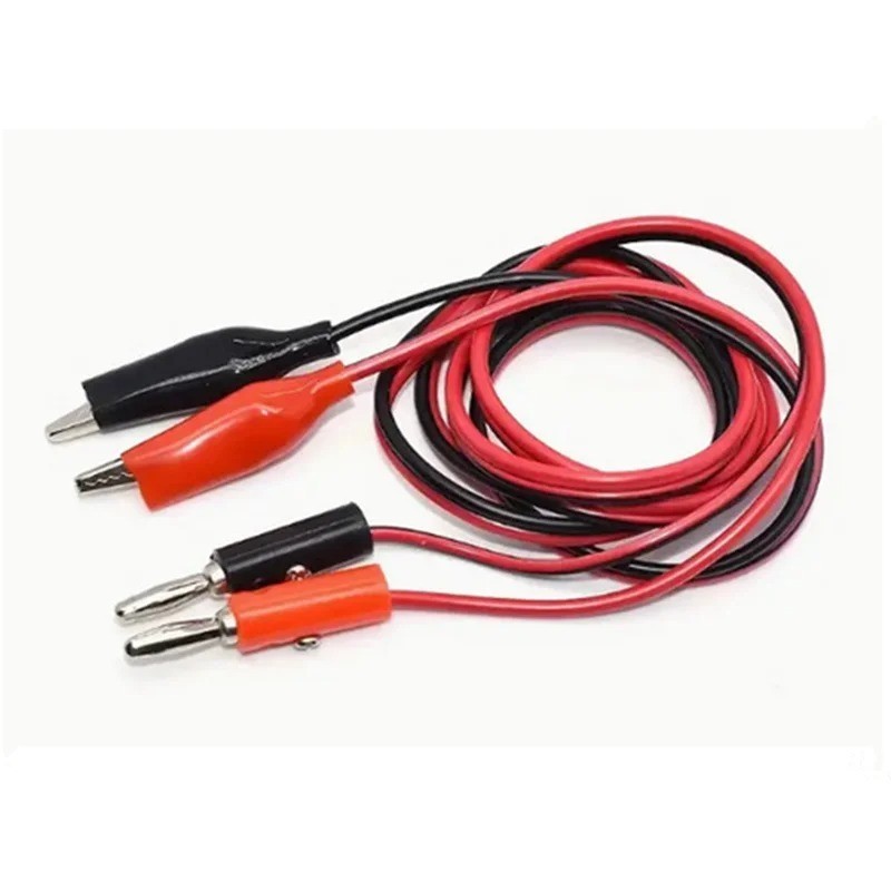 1M Alligator Clip to Banana Plug Test Lead Cable Crocodile Connector Wire