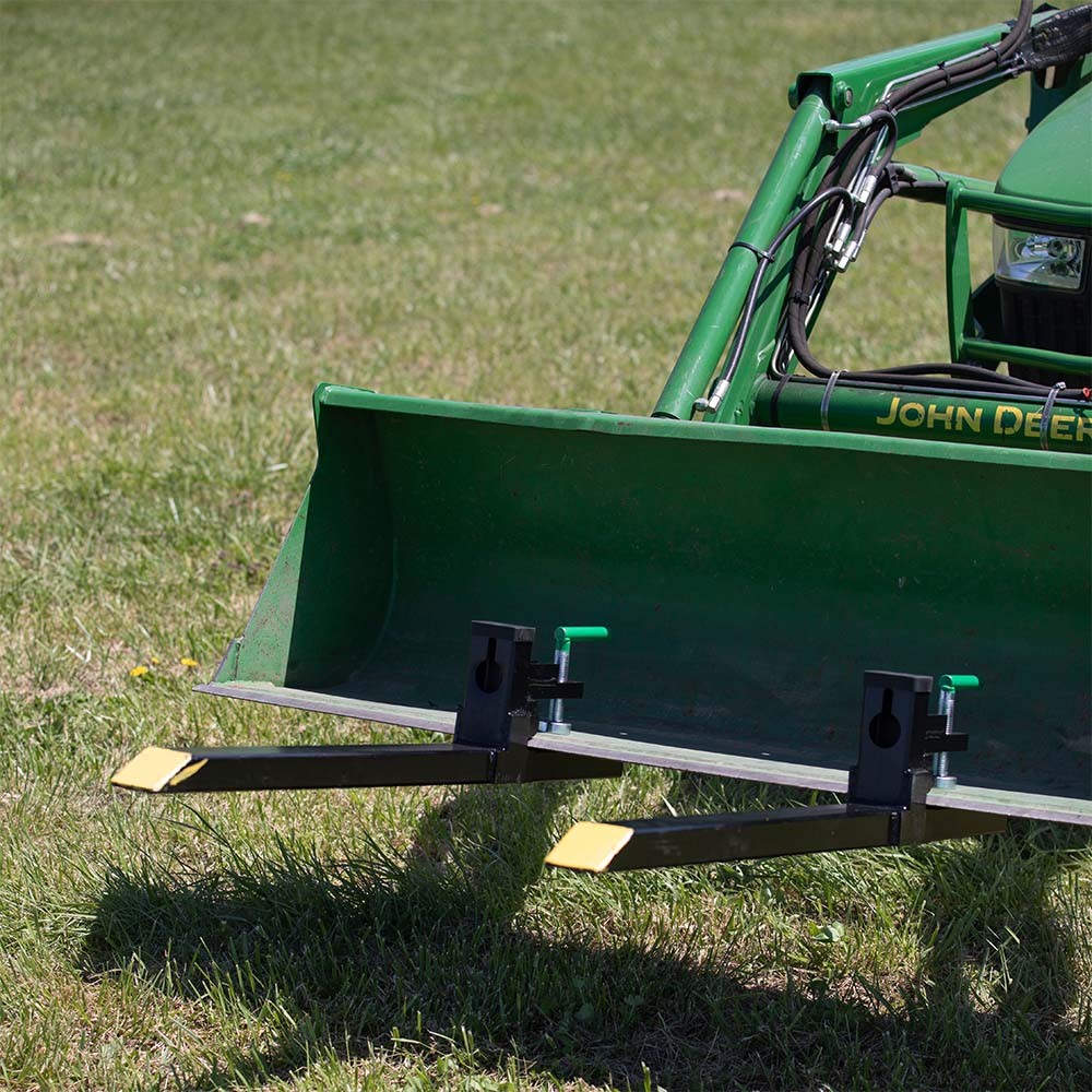 Titan Attachments Light-Duty 43″ Clamp-On Pallet Forks, 30″ x 3″ Fork Length