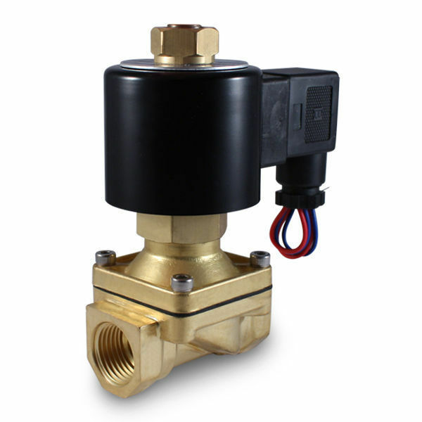 1/2″ 110V AC NORMALLY OPEN Electric Brass Solenoid Valve 110 120 Volts VAC, N/O