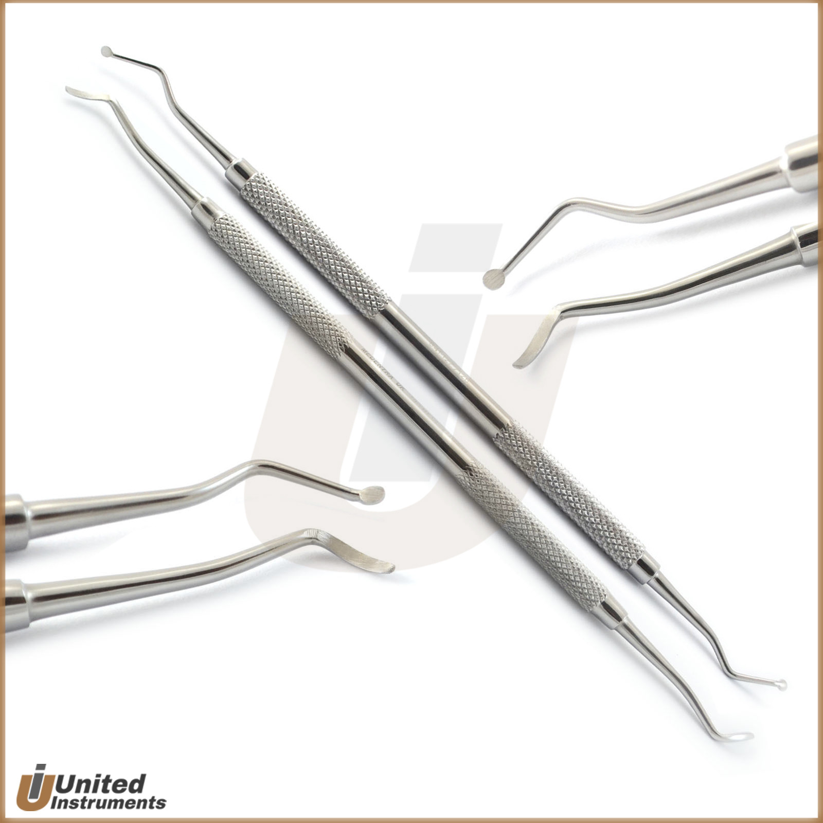 Dental Spoon Excavator Set Of 2 Dentin Carious Removal Tooth Surgery Instruments