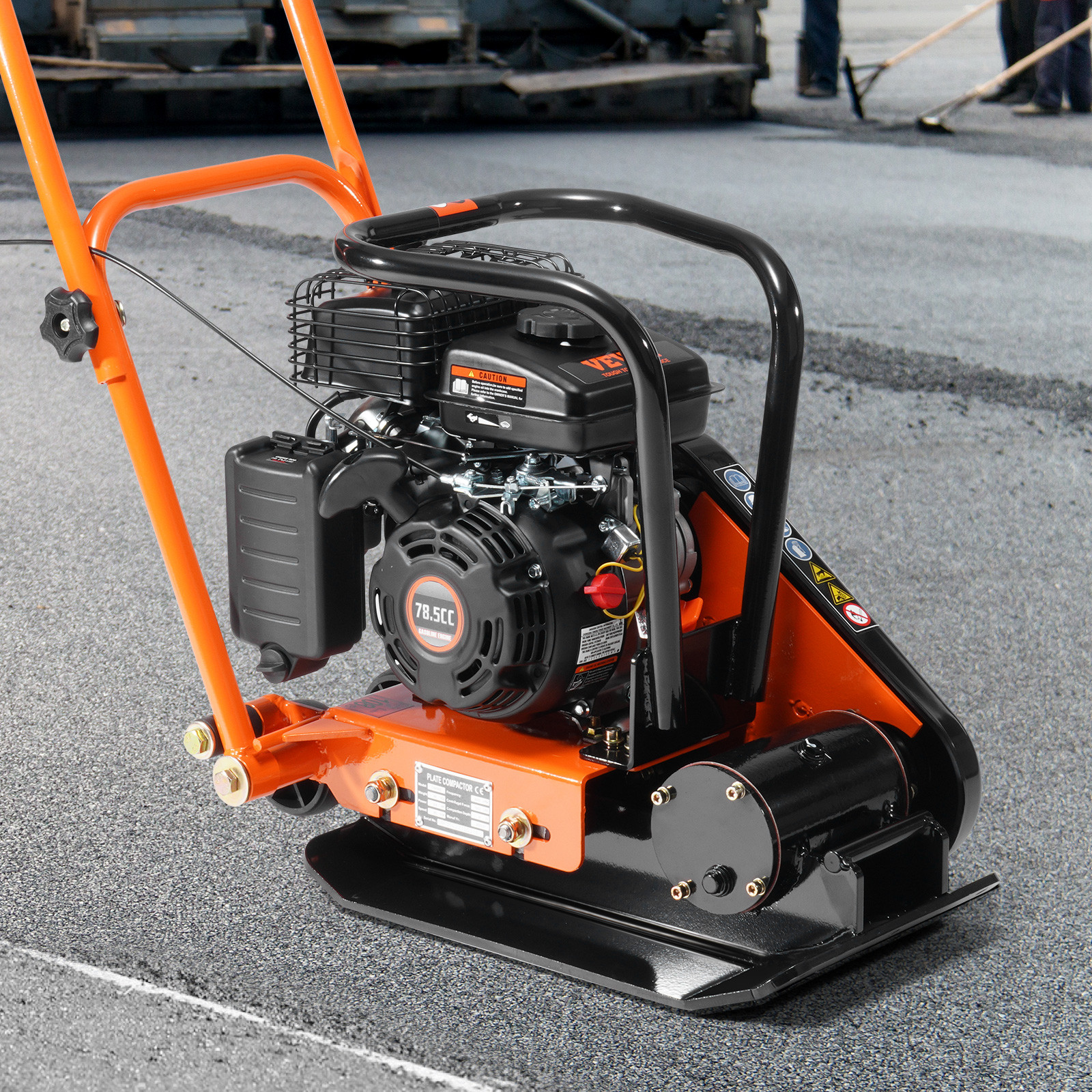 VEVOR Plate Compactor 2.8HP Plate Tamper Walk-Behind Rammer 1920lbs Compaction