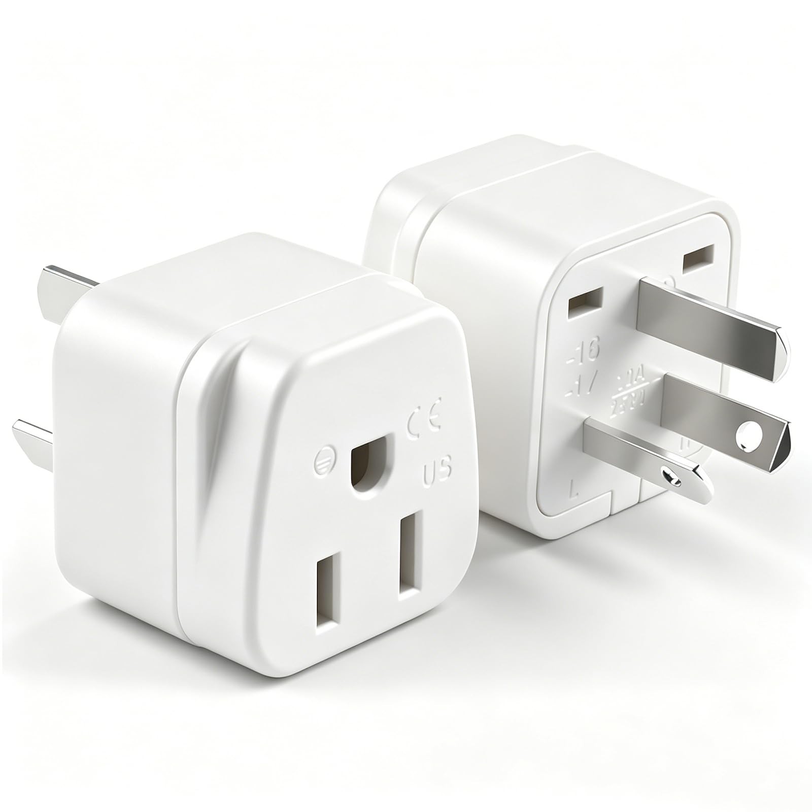 2 Pack US to Australia/New Zealand Plug Adapter, Type I Travel Power Adapter wit