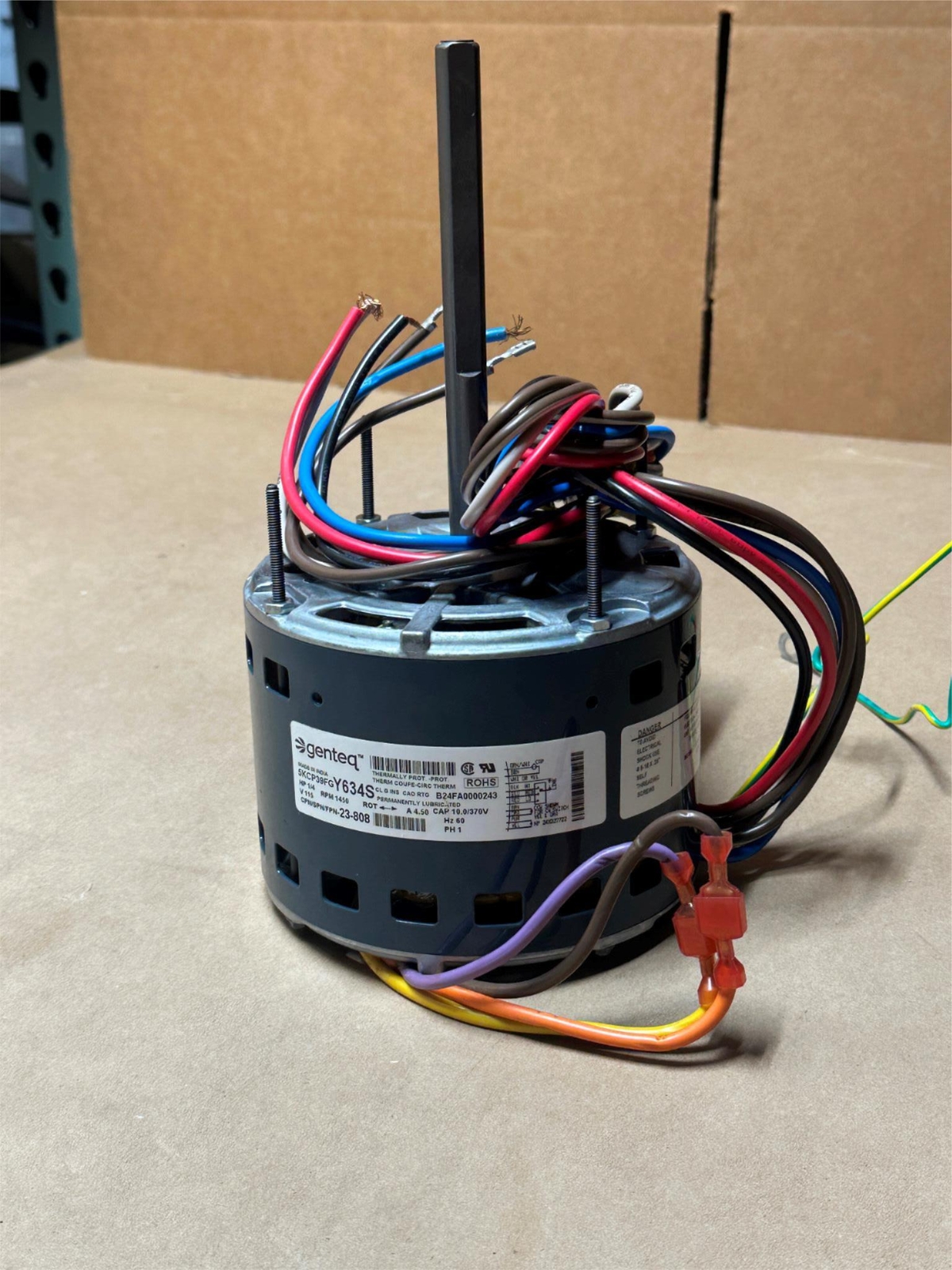 Genteq 5KCP39FGY634S 23-808 HVAC Fan Motor 1/4HP 1450RPM 115V 1Ph 4.5A