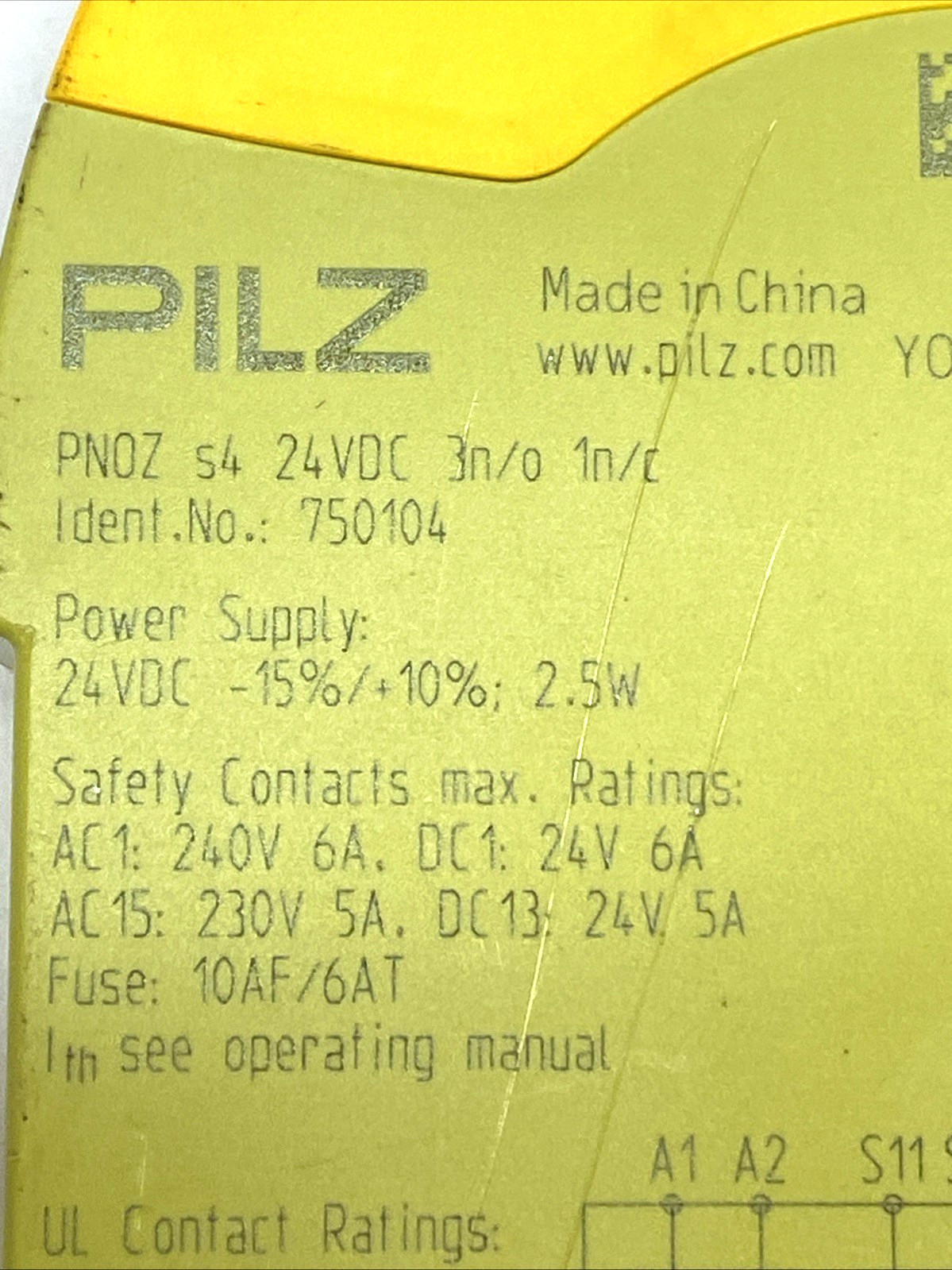 Pilz PNOZ s4 24VDC 3n/o 1n/c Standalone Sigma Safety Relay 750104