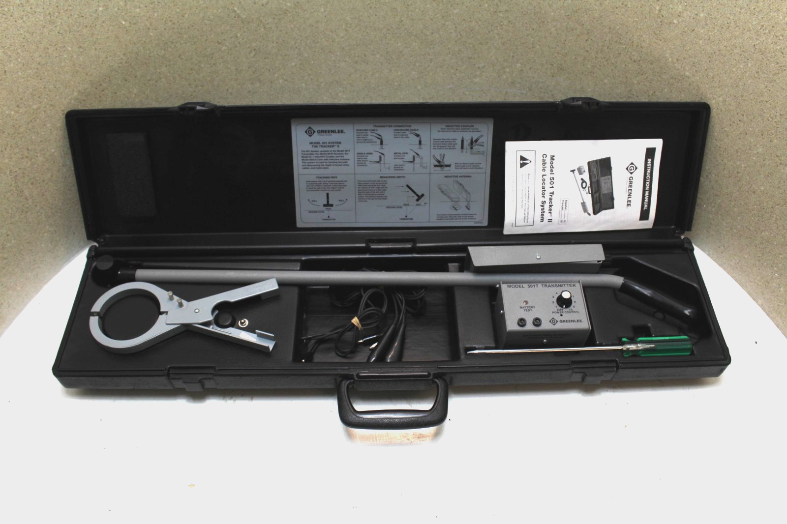 GREENLEE TEMPO 501 TRACKER II CABLE LOCATOR LOCATING SET (100% TESTED)