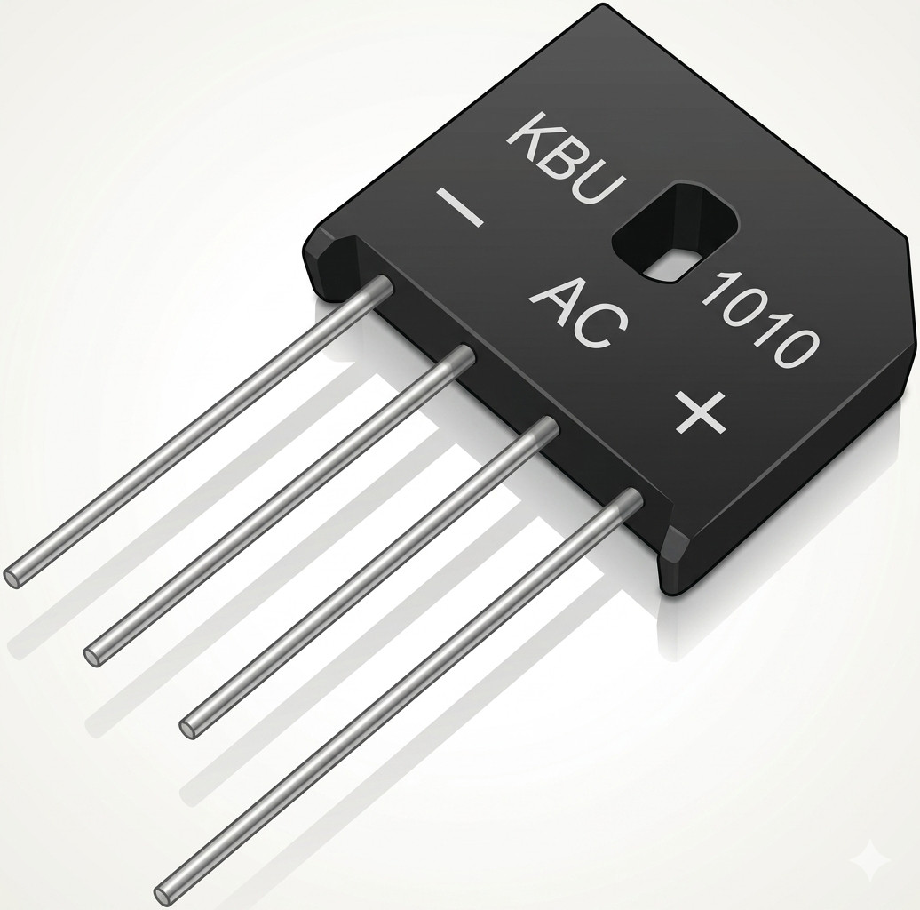Single Phase 10A 1000V KBU1010 Diode Bridge Rectifiers 4pin KBU-1010 x (5 PCS)