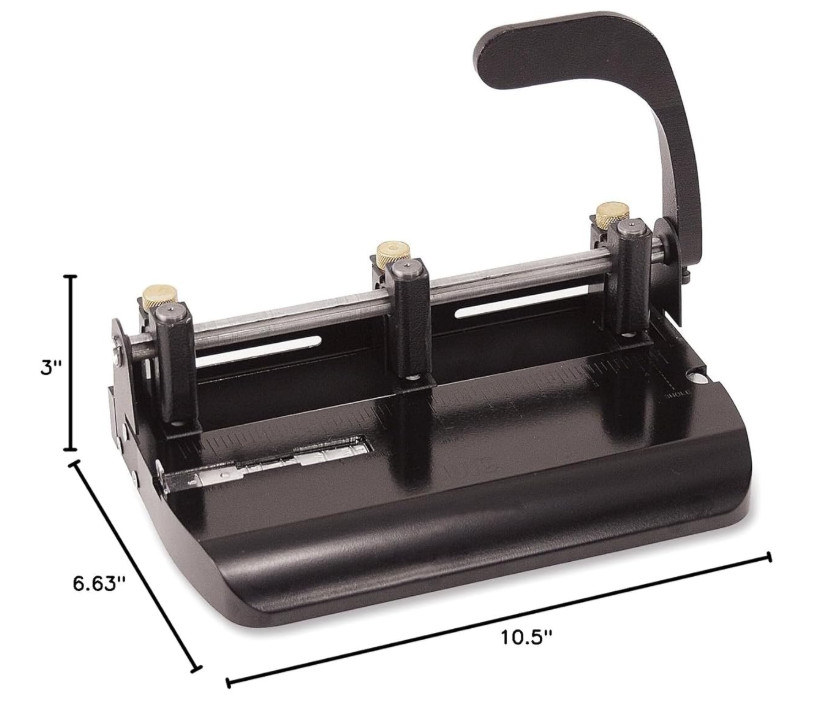 Perforadora ajustable de 2-3 orificios con palanca, capacidad para 32 hojas