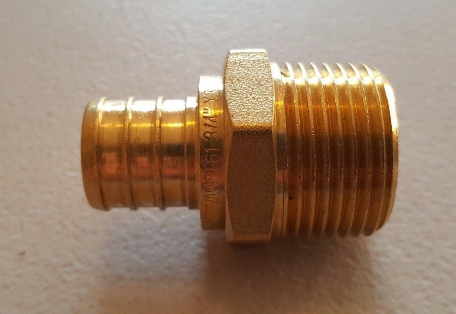 25 PCS. 3/4″ PEX X 3/4″ MALE NPT THREADED ADAPTER BRASS CRIMP FITTING LEAD FREE
