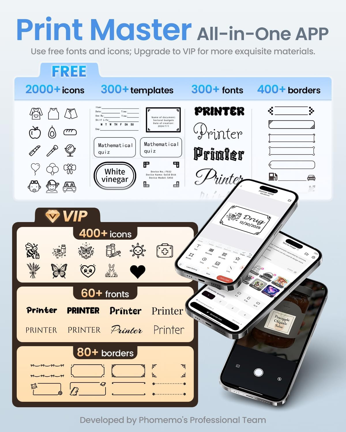 Phomemo M110 Label Makers – Barcode Thermal Bluetooth Label Printer