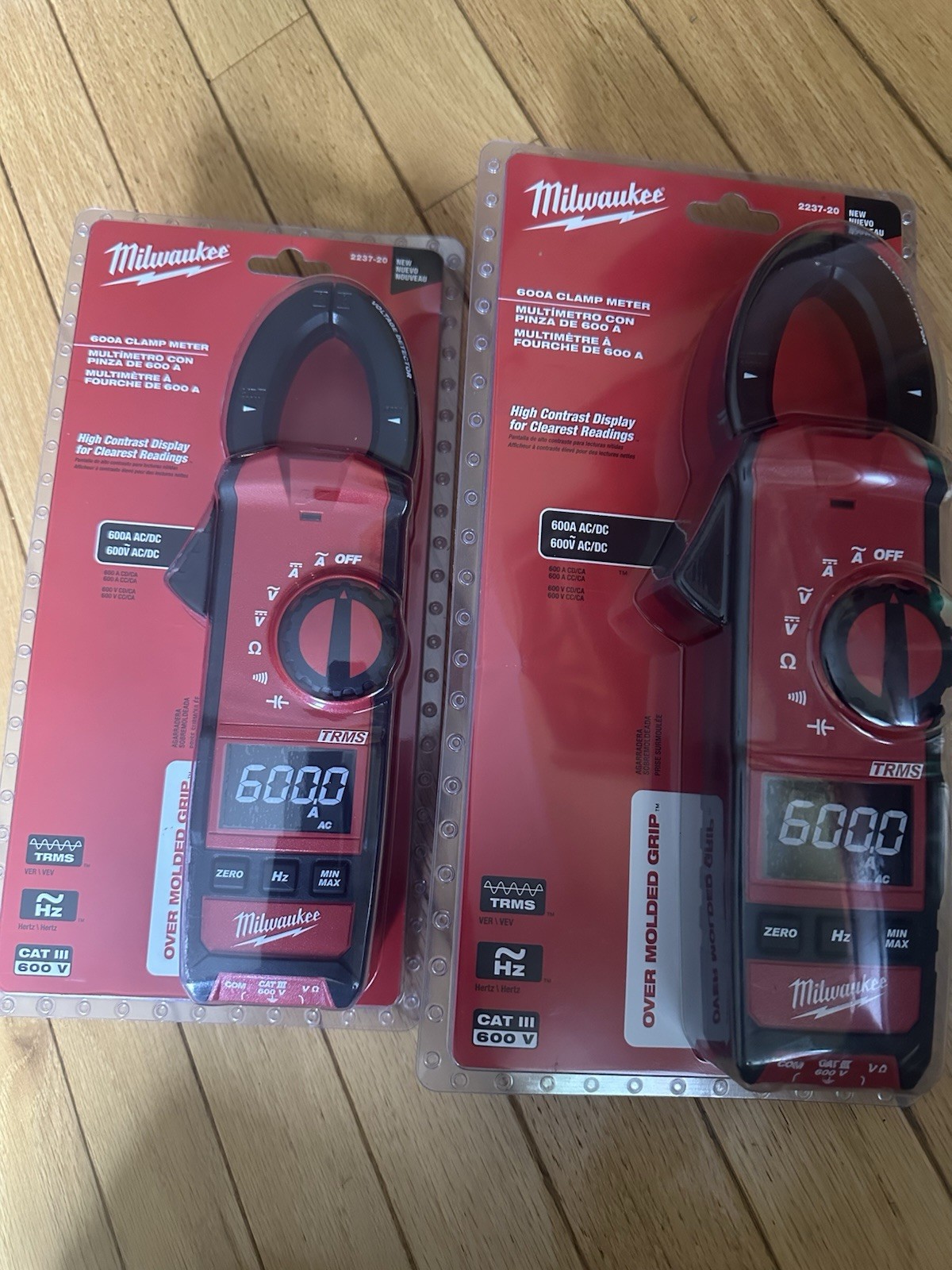 2 MILWAUKEE 600A CLAMP METER HVAC/R 2237-20