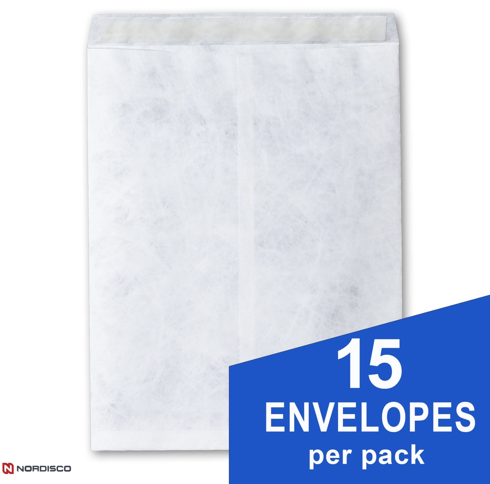 Tyvek Envelopes 12 x 15-1/2″ White, Self-Stick, Pack of 15, FREE Shipping