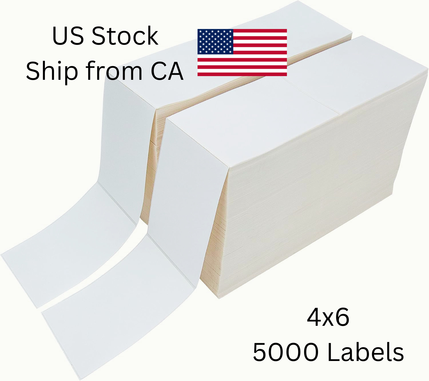 5000 10000 Fanfold 4×6 Direct Thermal Shipping Label for Zebra Elton Rollo