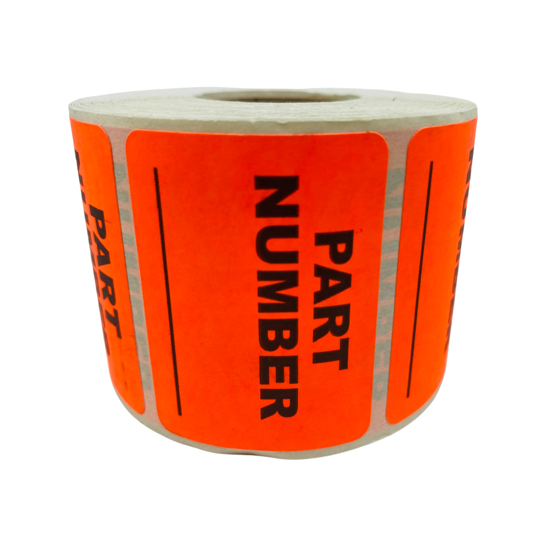 1000 Part Number By QC Red Inventory Control Warehouse Stickers 1.5″x 2″ 1 Roll