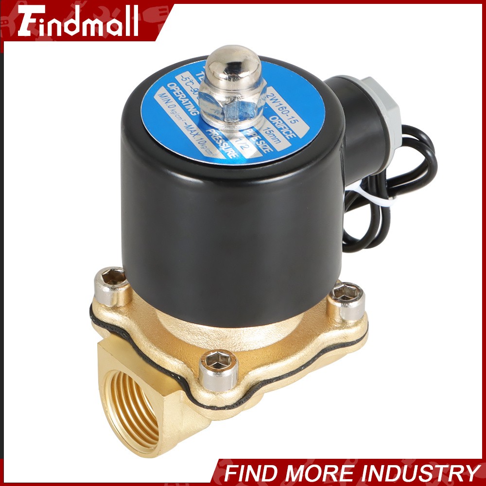 1/2″ DC 12V Brass Electric Solenoid Valve NPT Gas Water Air Normally Closed