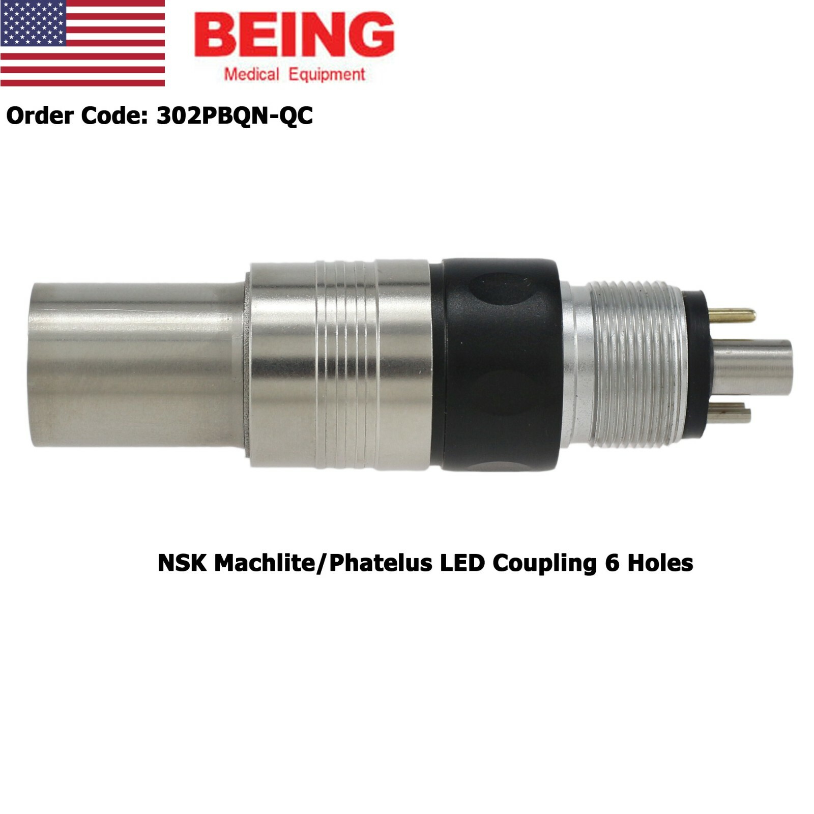 COXO BEING Dental Coupling Fiber Optic LED 6 Pin 4 Hole NSK Phatelus/Machlite
