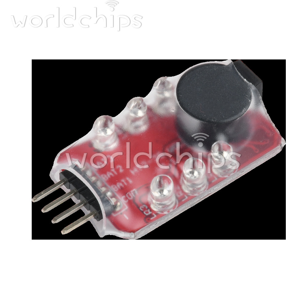 2-3S Li-ion Battery Alarm Low Voltage Buzzer Battery Alarm Module LED Indicator