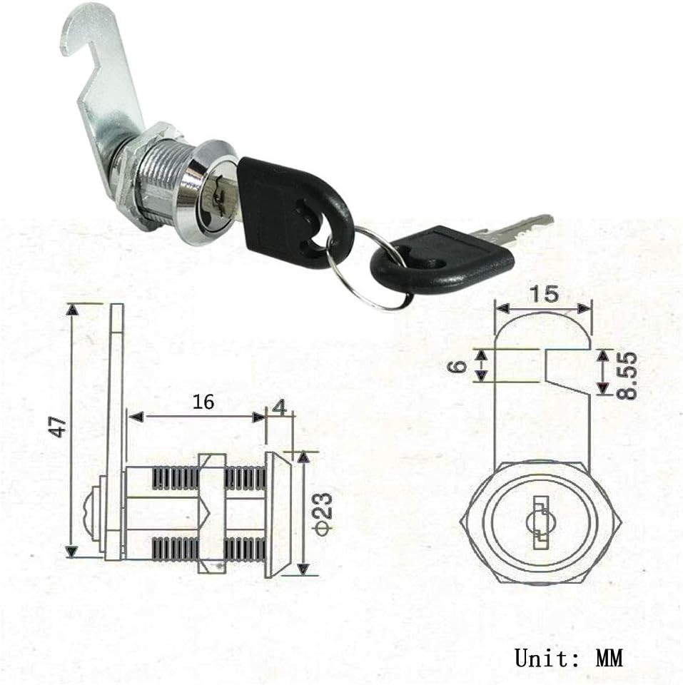 Portable Keyed Cam Locks 12/19mm – Versatile Security for Cabinets & Toolboxes