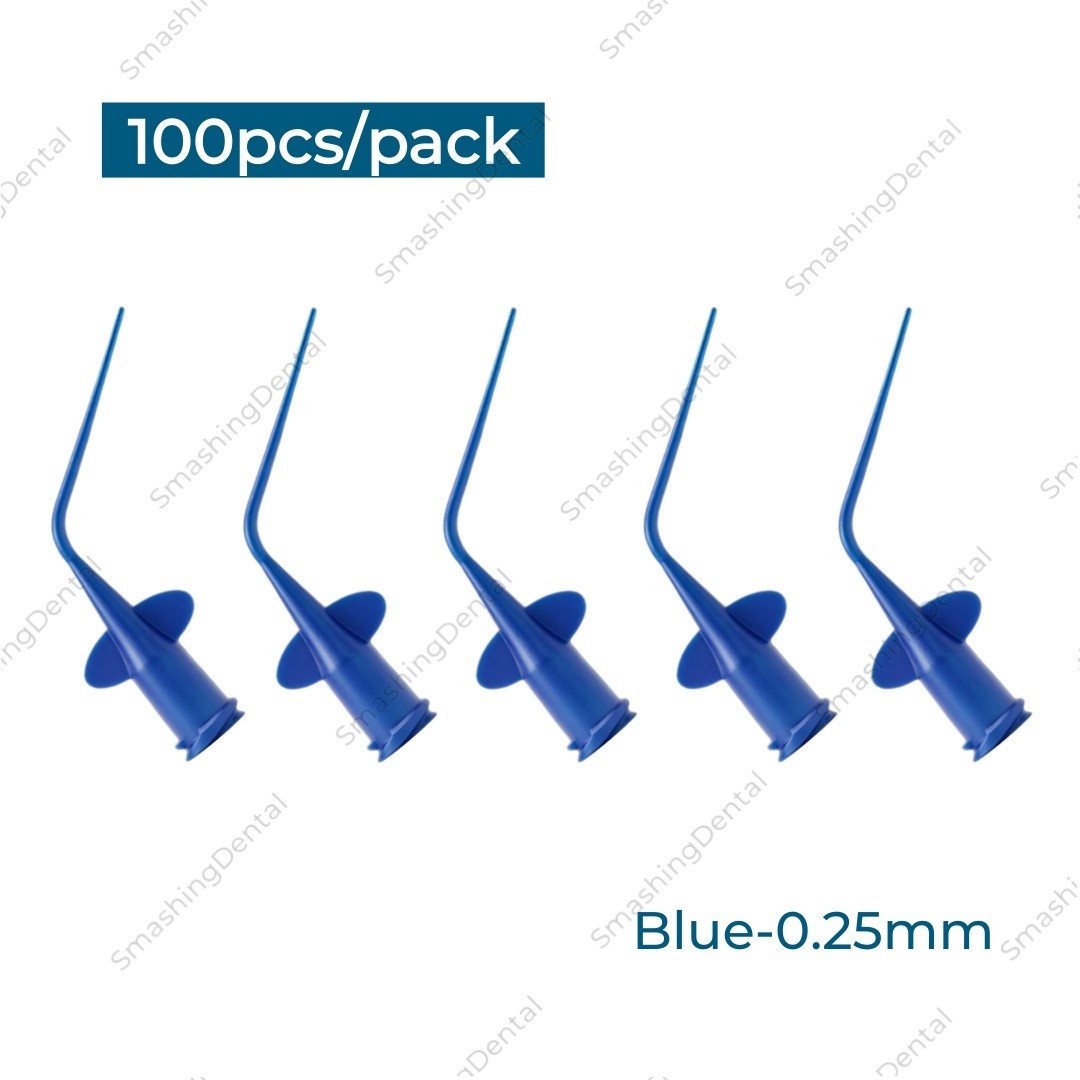 Dental Disposable Irrigation Tip Endo Root Canal Irrigator Tip Plastic Blue