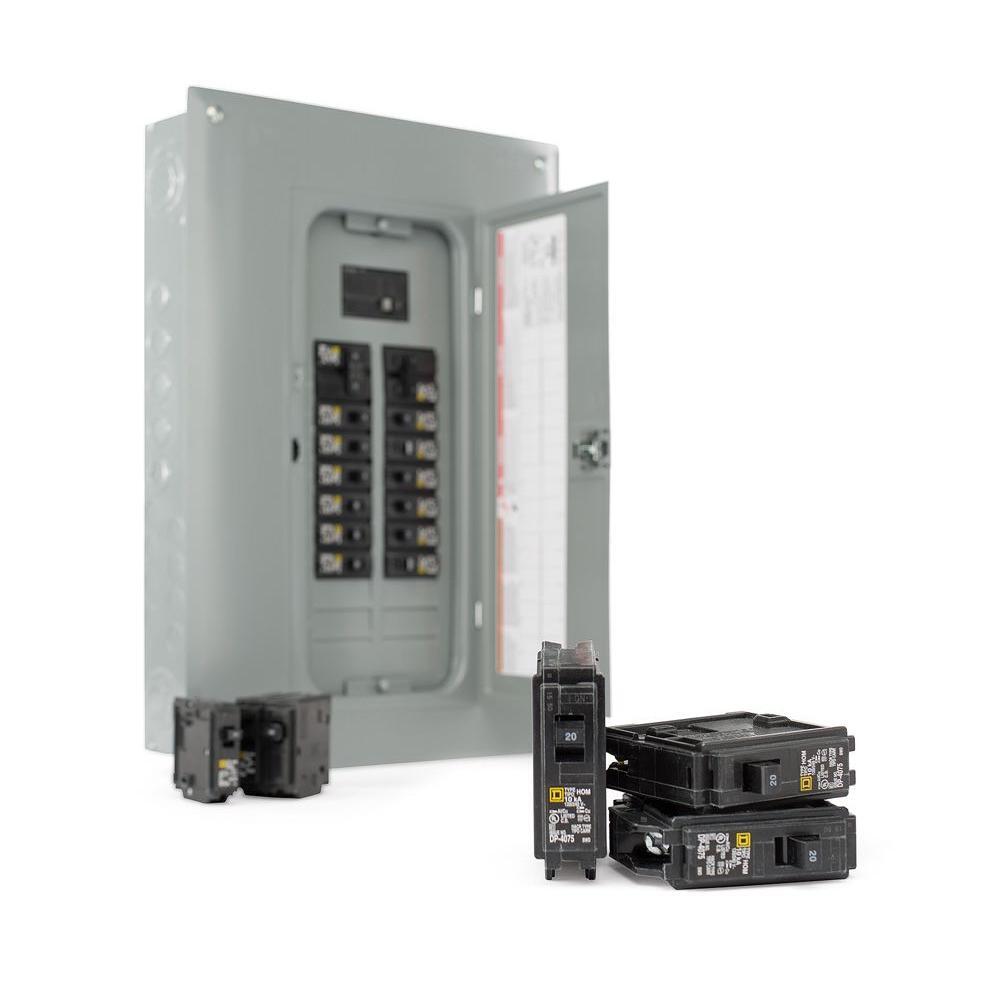 square d 100 amp 40 circuit 20 space indoor main breaker box panel load center