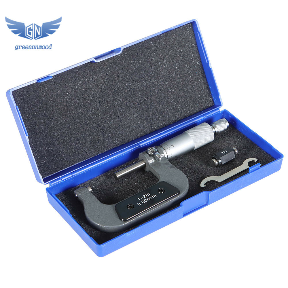 New 1-2″ Precision Outside Micrometer 0.0001″ Carbide Tipped