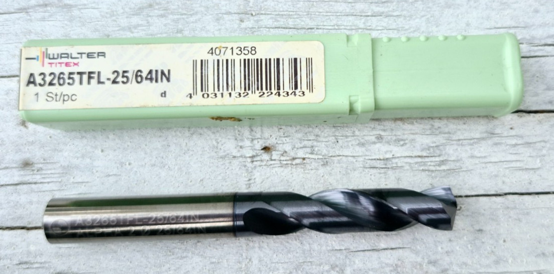 Walter Titex A3265TFL 25/64 High-Performance Solid Carbide Twist Drill