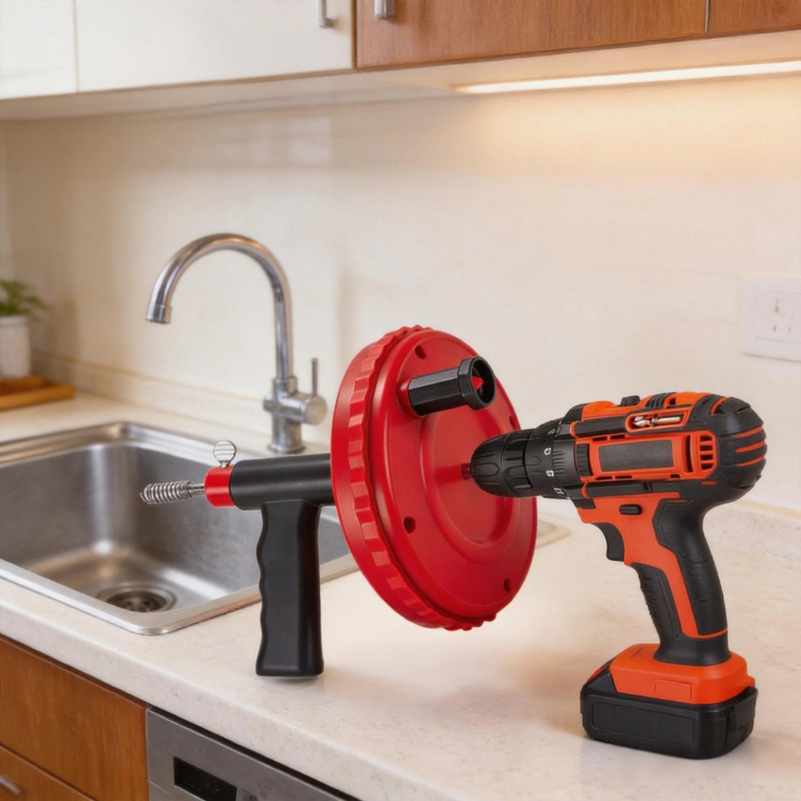 Drain Auger Toilet Snake Drain Clog Remover Tool Use Manually or Powered for …