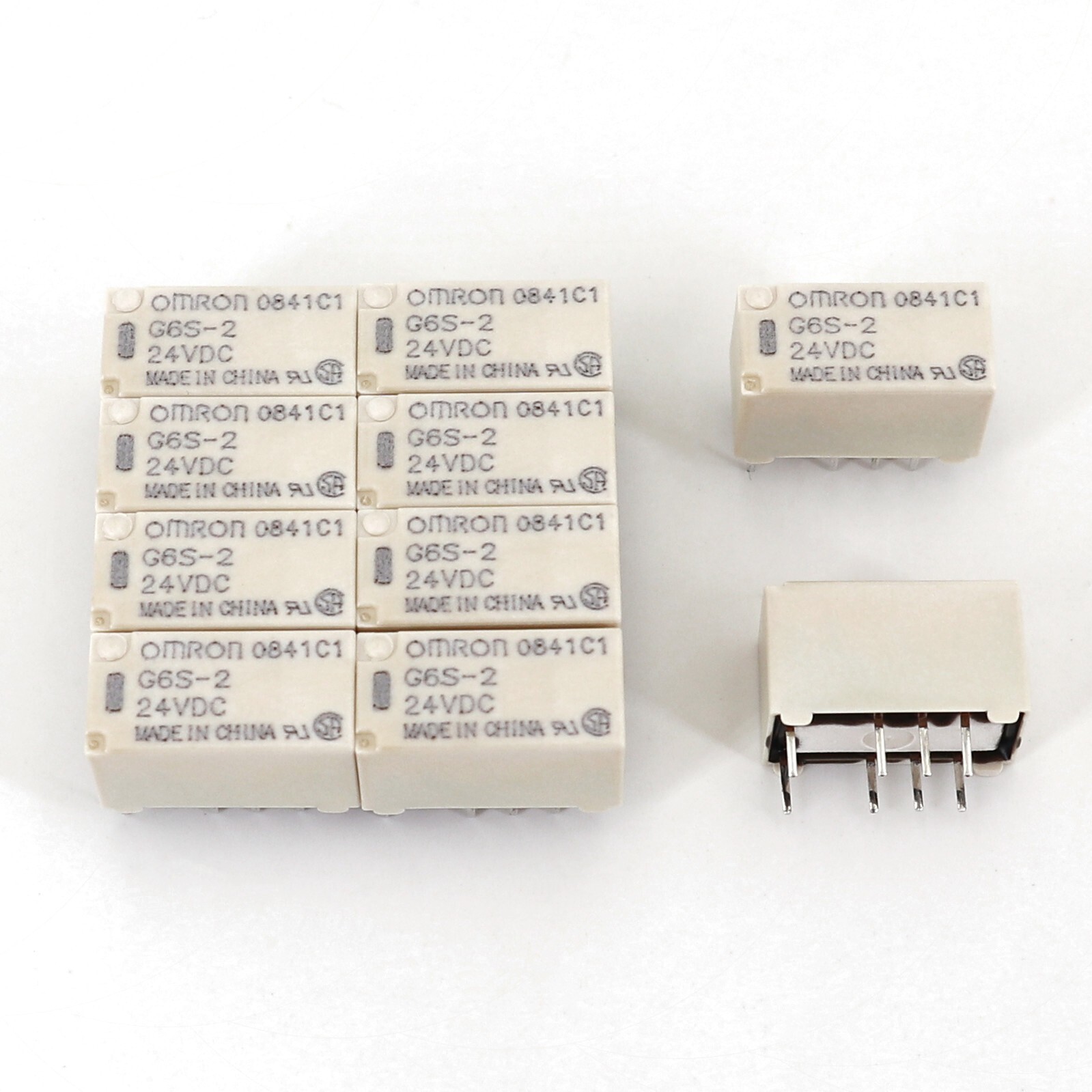 10Pcs OMRON G6S-2 DC24V 8Pin DPDT PCB Mount Mini Signal Relay