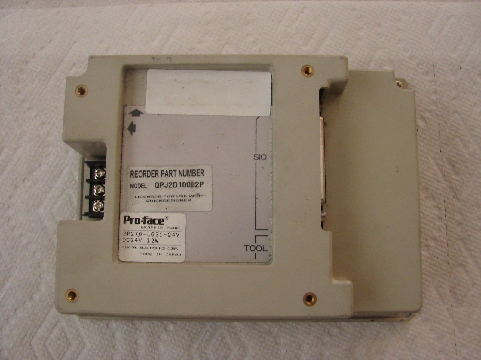 Proface QP27.0-LG31-24V OPERATOR INTERFACE 5IN TOUCHSCREEN MONOCHROME 24V