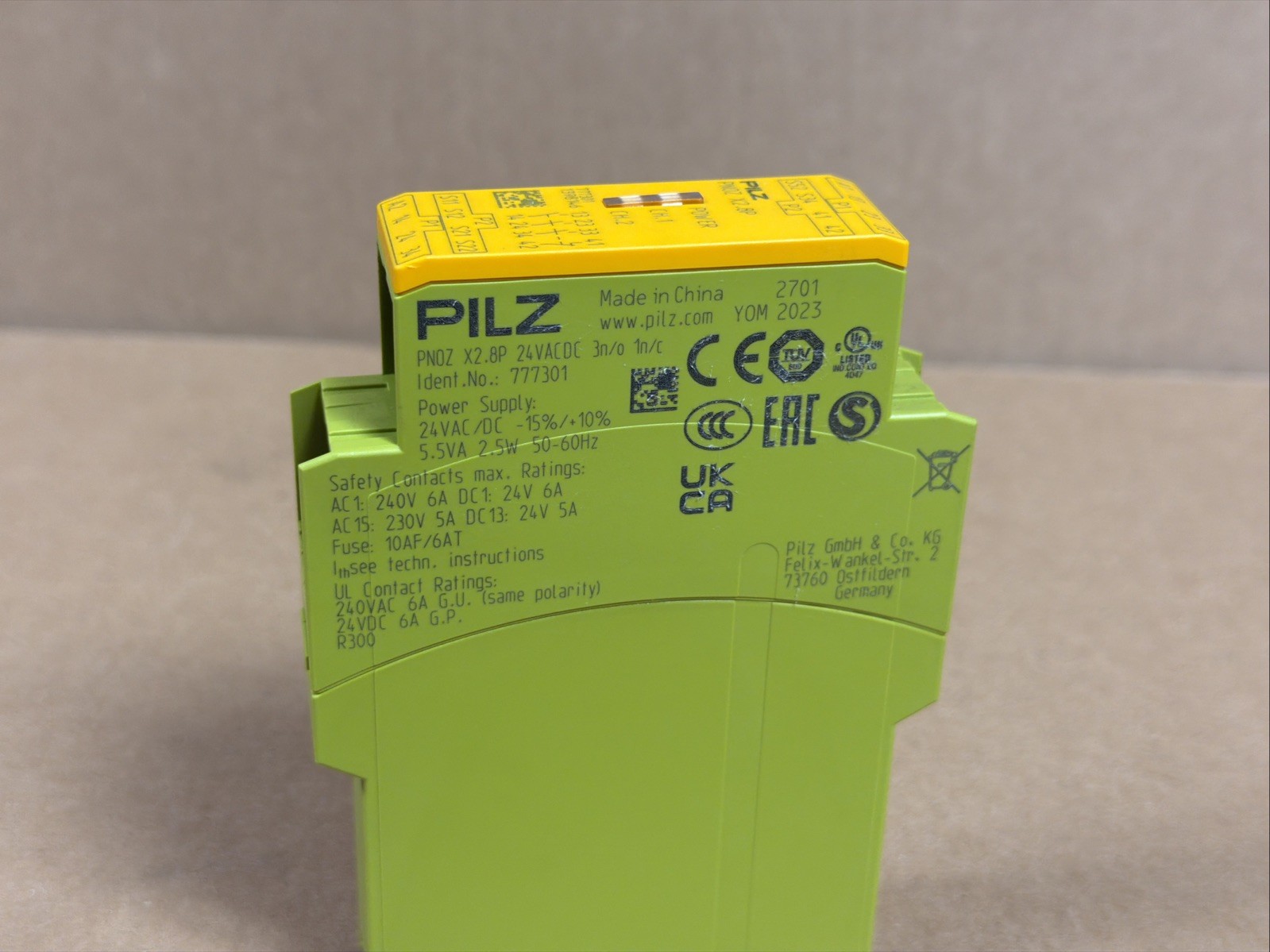 Pilz 777301 Safety Relay PNOZ X2.8P 24VACDC 3N/O 1N/C Mfg 2023 FAST SHIPPING
