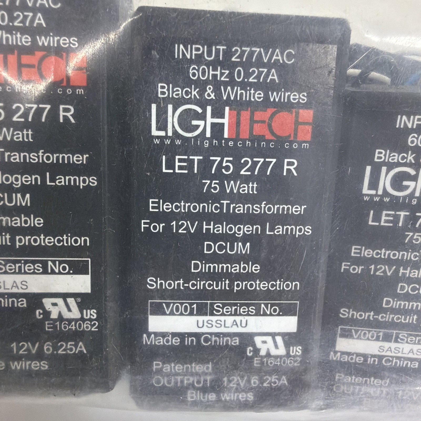 10 – Lightech LET 75 277 R 75W 277VAC To 12V Transformer Dimmable Halogen Lamps