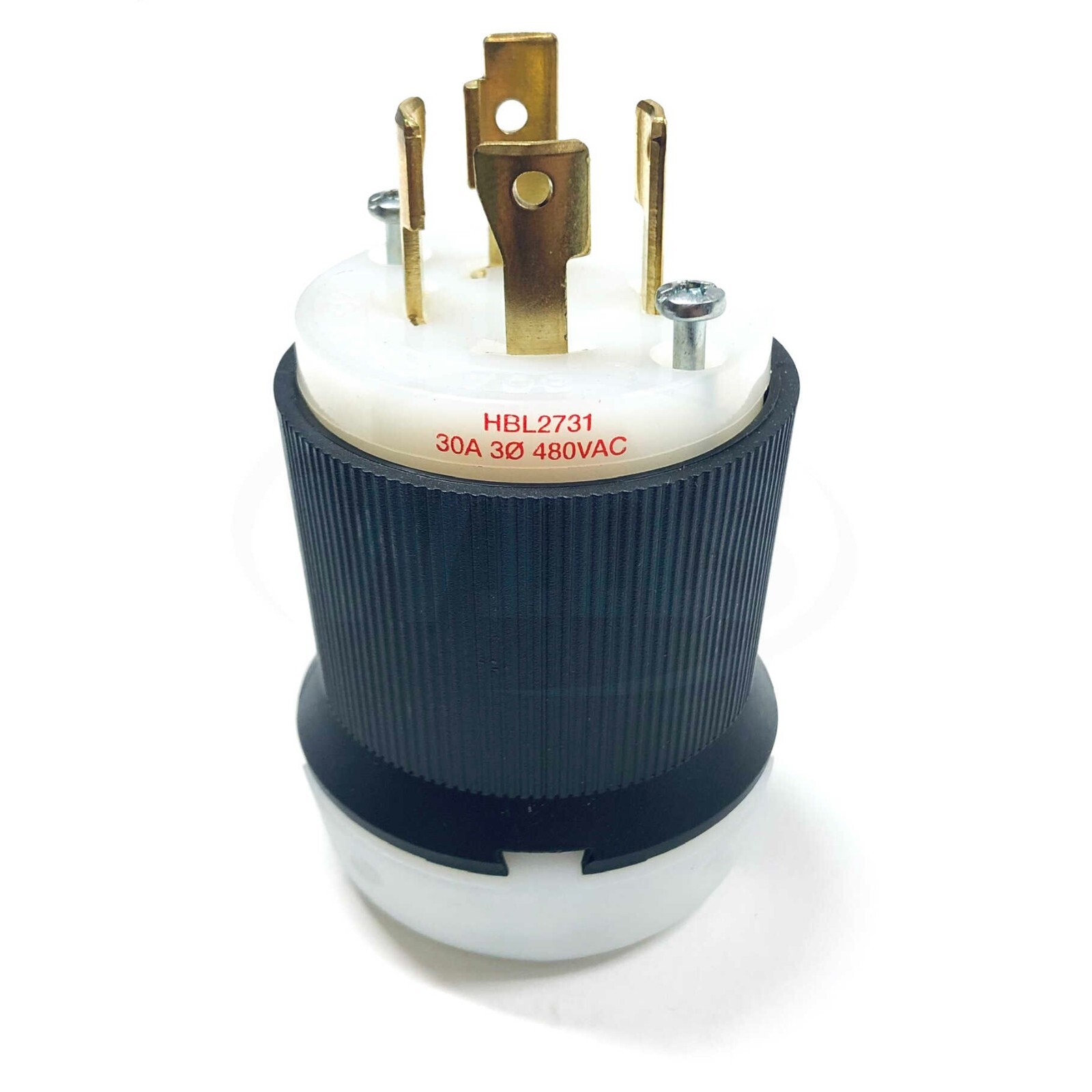 HBL2731 Hubbell InsulGrip Twist-Lock Plug 30A, 3-Phase, 480VAC, 3-Pole