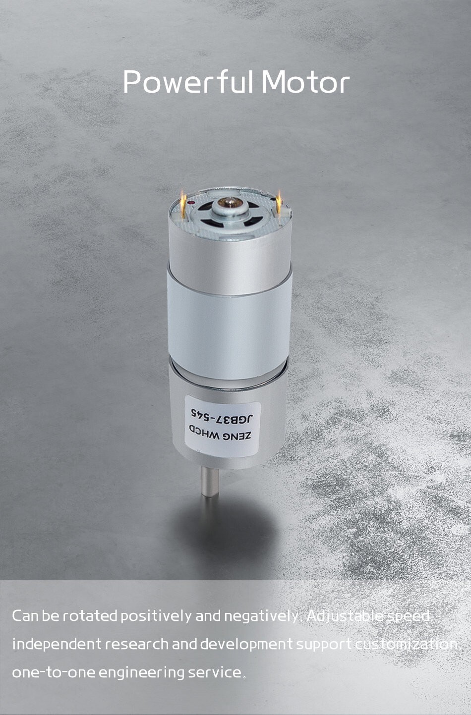 JGB37-545 DC 12V 24V Reduction Motor 7~952RPM High Torque Reversible Metal Gear
