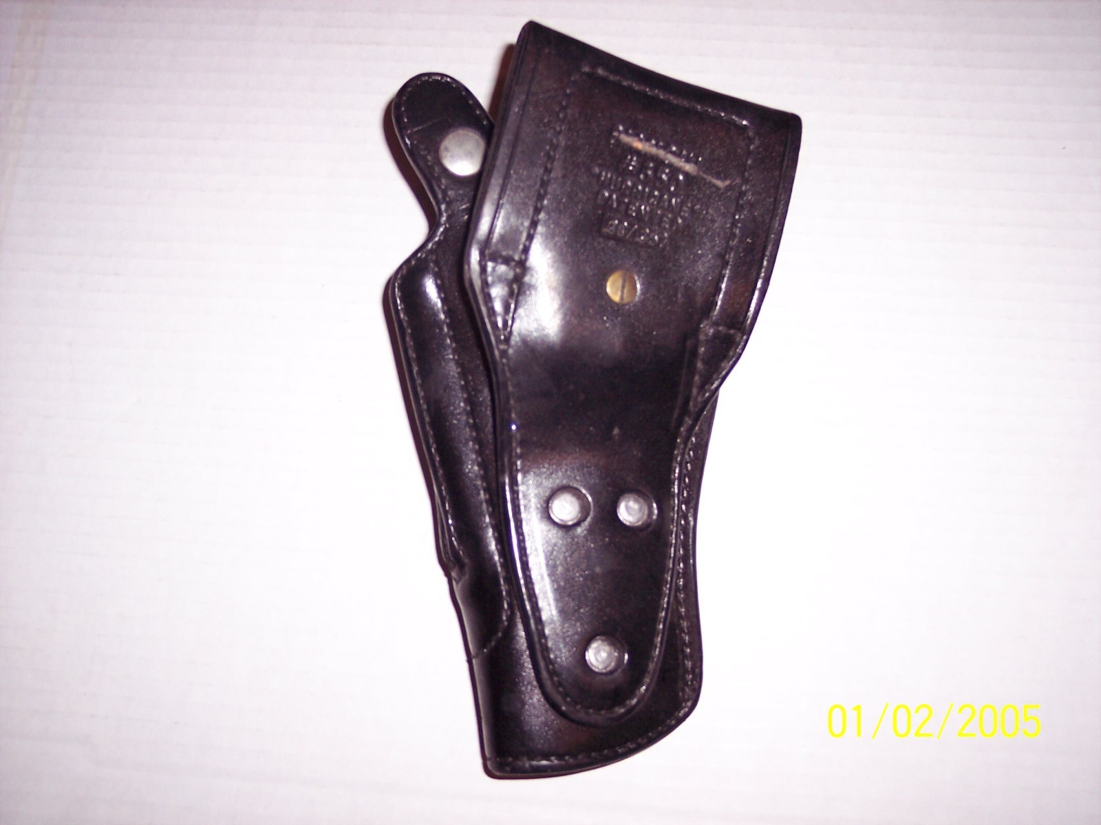 Right Hand Vintage Bianchi Holster For .38. 357 up to 6″ Basketweave