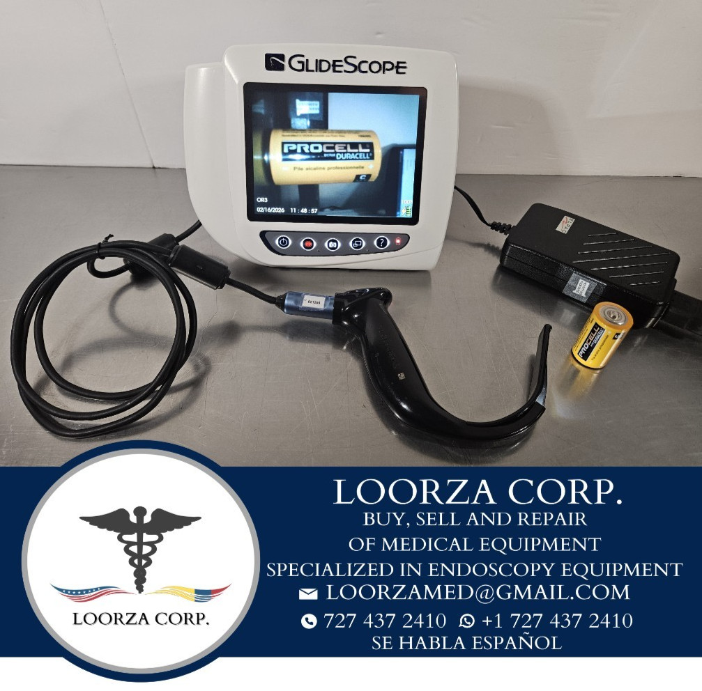 Verathon Glidescope 0570-0338 Monitor, 00800-0543 video cable, with charger