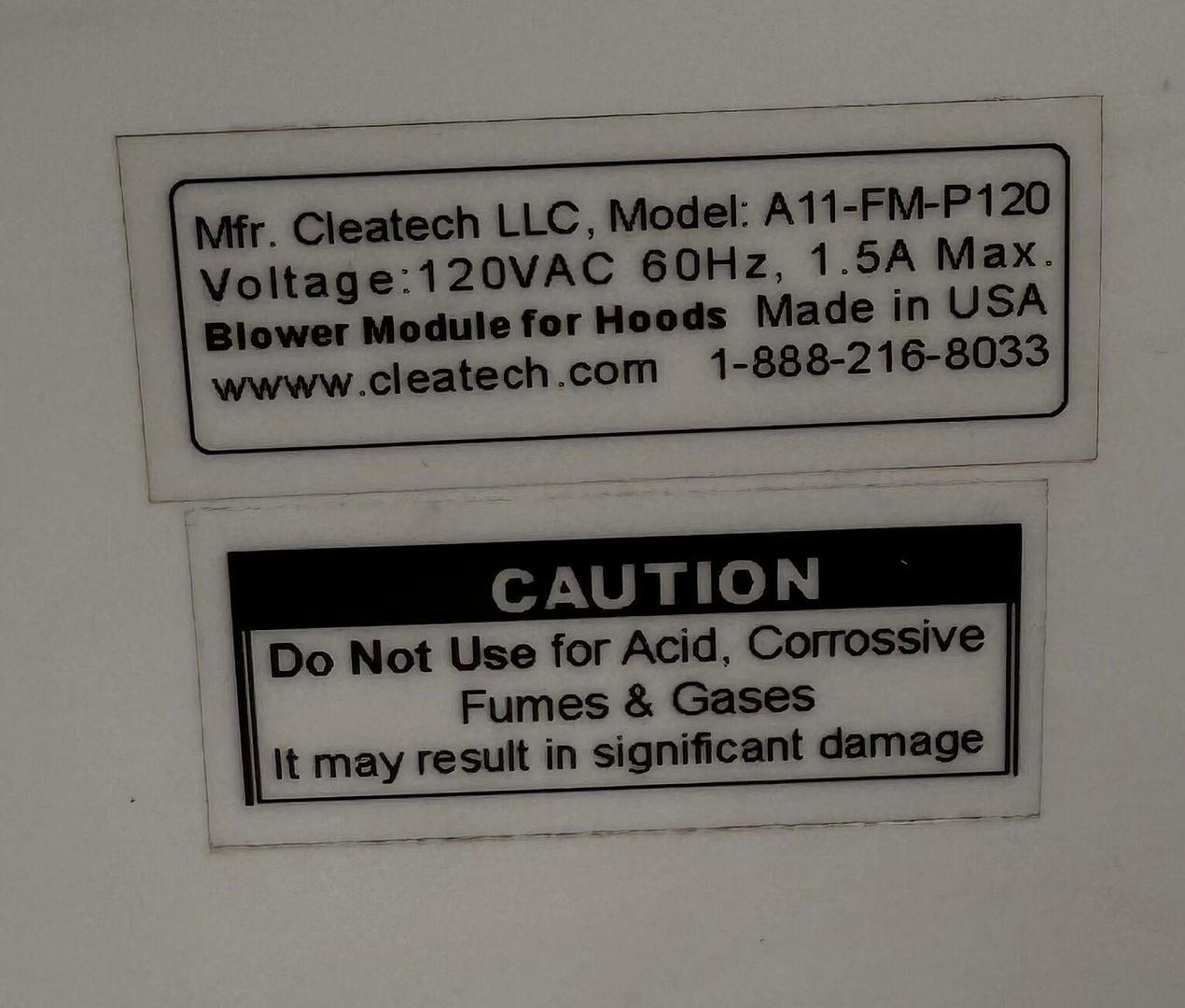 MFR Cleartech LLC A11-FM-P120 48″ Laboratory Fume Hood