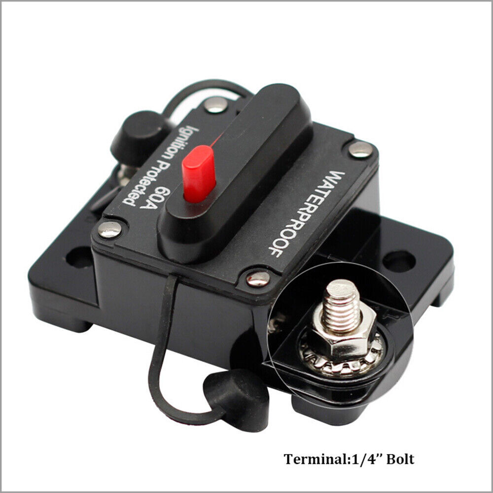 Waterproof Car Circuit Breaker Fuse Reset 30-300 Amp 12V-48V DC Car Boat Auto