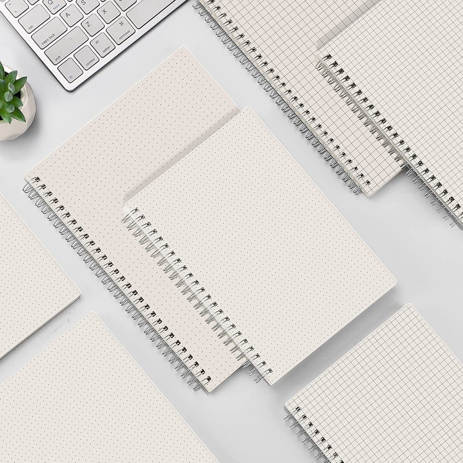 Graph Paper Notebook Spiral 2 Pack – Large B5 Grid Notebook 7.3″X 10″, 100GSM Th