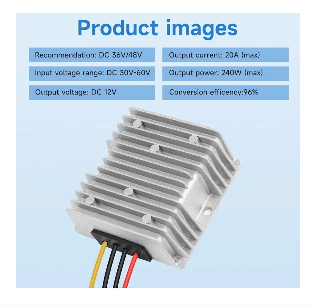 DC-DC 36V 48V to 12V 20A 240W Step Down Converter Voltage Regulator