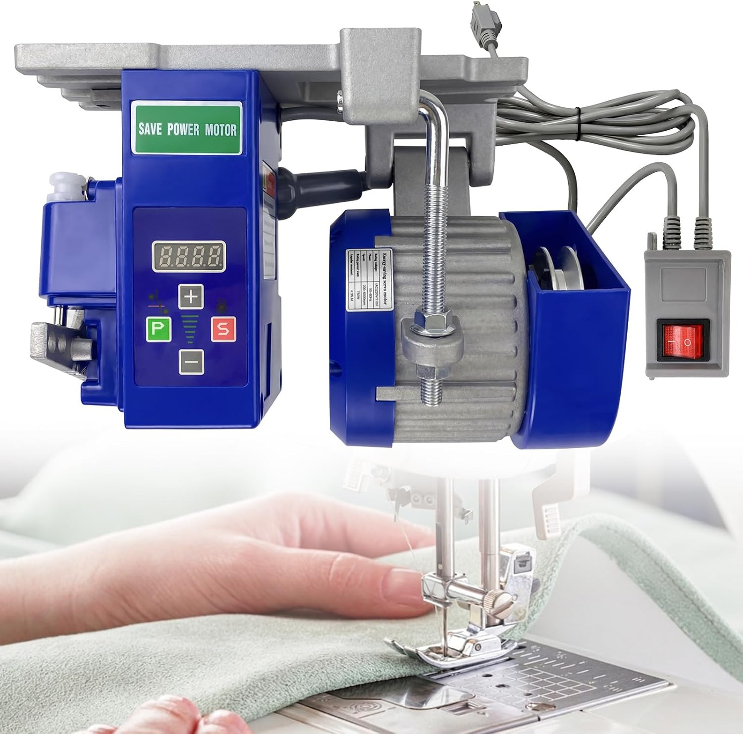 Sewing Machine Servo Motor, AC110V, 750W/1HP, Energy-Saving Servo Motor, Speed 2