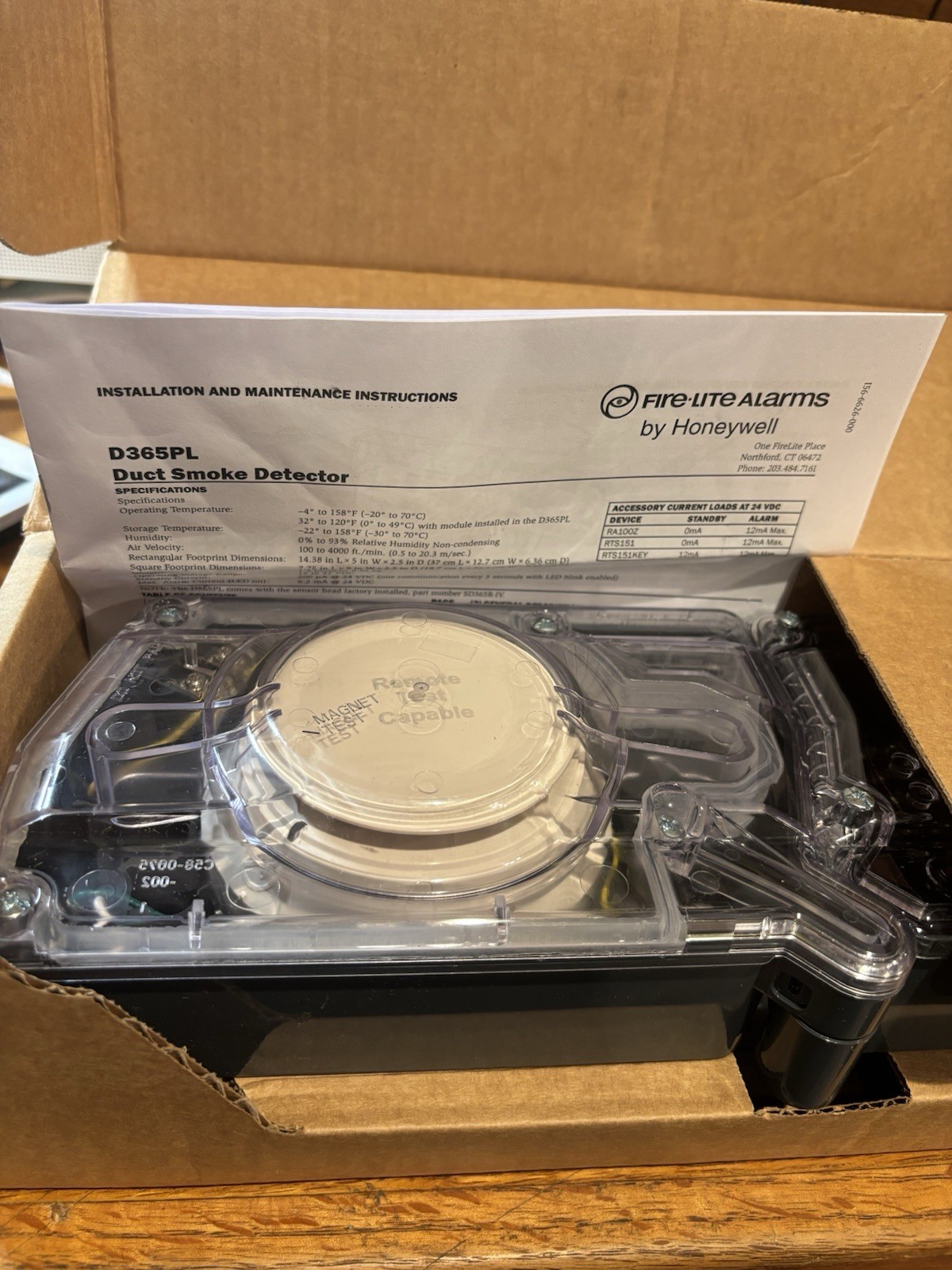 Fire-Lite D365PL Intelligent Non-Relay Duct Smoke Detector